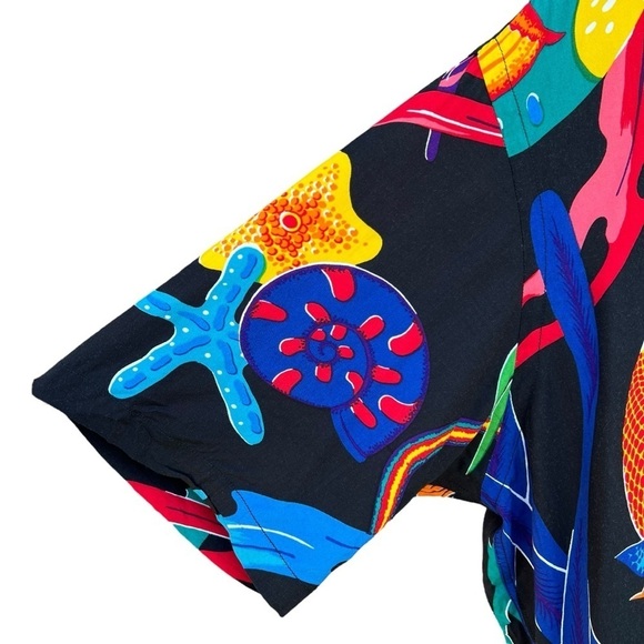 Vintage Polo Ralph Lauren Caldwell Koi Fish Button Down Tropical XL Viscose FLAW - Picture 11 of 16